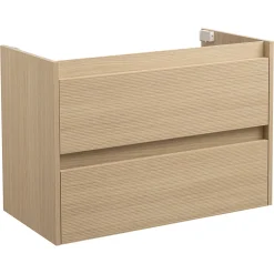 Zestaw do Łazienki 80cm Szafka z Umywalką Słupek Szafka z Lustrem Ryflowe