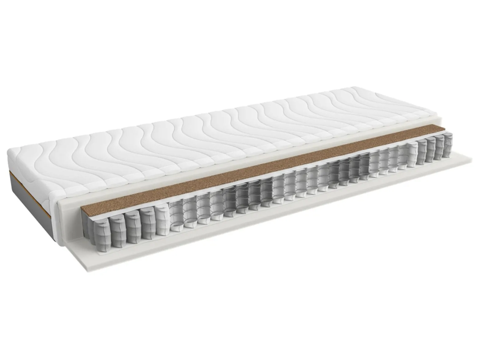 Zestaw łóżko Tetrix biały połysk ze stelażem i materacem Ceres AV160x200