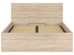 Zestaw łóżko Tetrix dąb sonoma ze stelażem i materacem Ceres AV 160x200