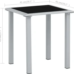 Zestaw Leżaków Czarny Aluminium vidaXL
