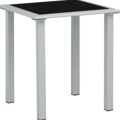 Zestaw Leżaków Czarny Aluminium vidaXL