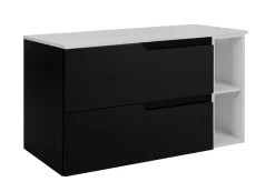Zestaw mebli łazienkowych pod umywalkę, czarno-biała, 100 x 46 x 58 cm