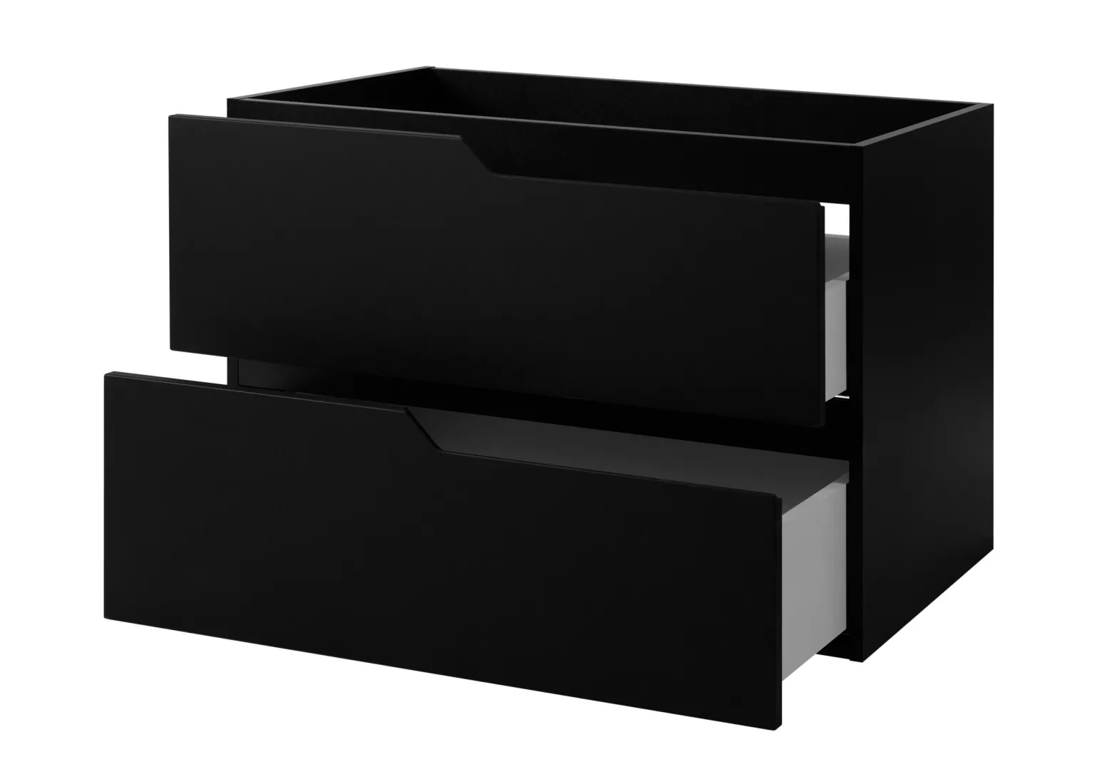 Zestaw mebli łazienkowych pod umywalkę, czarno-biała, 100 x 46 x 58 cm