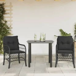 Zestaw Mebli Ogrodowych Bistro Stół Krzesła Rattan Poduszki Do Ogrodu