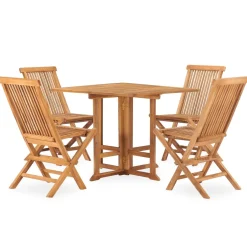 Zestaw mebli ogrodowych Brąz 90 x 90 x 75 cm Drewno tekowe Without armrest