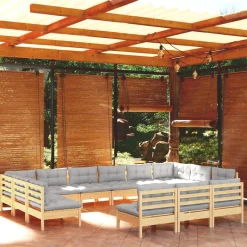Zestaw Mebli Ogrodowych Komplet Wypoczynkowy Drewniany Na Taras Ogród