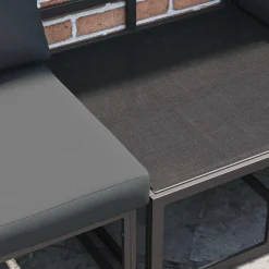 Zestaw Mebli Ogrodowych Metal Poduszki Na Taras Balkon Ogród Na Patio Taras
