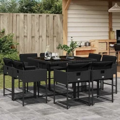 Zestaw Mebli Ogrodowych Stół Krzesła Rattan Poduszki Do Ogrodu Na Patio