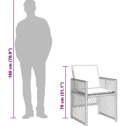 Zestaw Mebli Ogrodowych Stół Krzesła Rattan Poduszki Na Balkon Zestaw Mebli