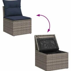 Zestaw Mebli Ogrodowych Stolik Rattan Poduszki Na Balkon I Taras Na Taras