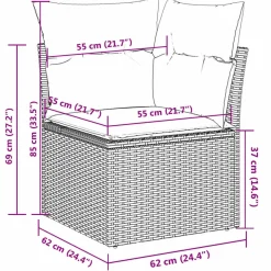 Zestaw Mebli Ogrodowych Stolik Rattan Poduszki Na Balkon I Taras Na Balkon