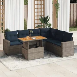Zestaw Mebli Ogrodowych Stół Rattan Poduszki Do Ogrodu Na Taras Do Ogrodu