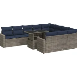 Zestaw Mebli Ogrodowych Stół Rattan Poduszki Do Ogrodu Na Taras Na Patio