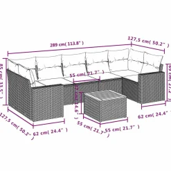 Zestaw Mebli Ogrodowych Stół Rattan Poduszki Do Ogrodu Na Taras Na Balkon