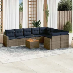 Zestaw Mebli Ogrodowych Stół Rattan Poduszki Do Ogrodu Na Taras Na Patio