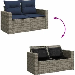 Zestaw Mebli Ogrodowych Stół Rattan Poduszki Do Ogrodu Na Taras Na Patio