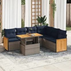 Zestaw Mebli Ogrodowych Stół Rattan Poduszki Do Ogrodu Na Taras Do Ogrodu