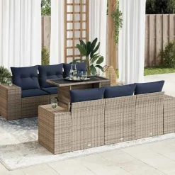 Zestaw Mebli Ogrodowych Stół Rattan Poduszki Do Ogrodu Na Taras Na Patio