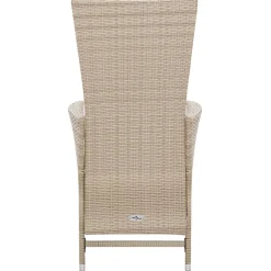 Zestaw mebli ogrodowych technorattan beż stół krzesła na taras ogród balkon