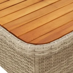 Zestaw mebli ogrodowych technorattan beż stół krzesła na taras ogród balkon