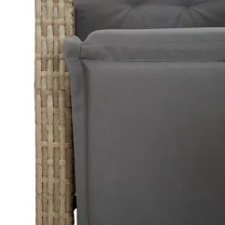 Zestaw mebli ogrodowych technorattan beż stół krzesła na taras ogród balkon
