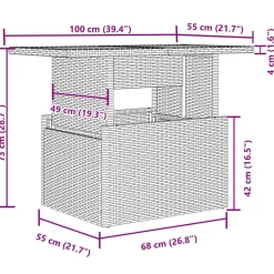Zestaw Mebli Ogrodowych Wypoczynkowy Sofy Stolik Rattan Poduszki Na Balkon