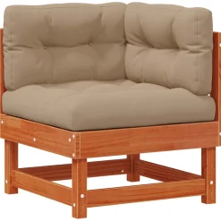 Zestaw Mebli Ogrodowych Wypoczynkowy Drewniany Brązowy Sofa Stół Taras