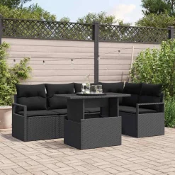 Zestaw Mebli Ogrodowych Wypoczynkowy Sofy Stolik Rattan Na Patio Na Taras