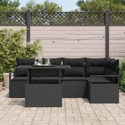 Zestaw Mebli Ogrodowych Wypoczynkowy Sofy Stolik Rattan Na Patio Na Taras