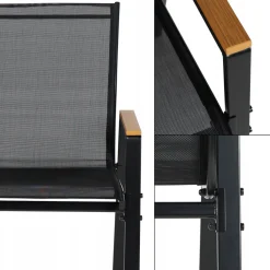Zestaw mebli stół Allen-ST 150x90C + 6x krzesło Polinka KD czarne