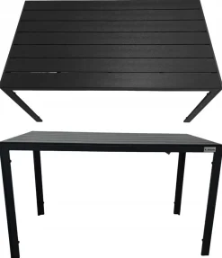 Zestaw mebli stół Allen-ST 150x90C + 6x krzesło Polinka KD czarne