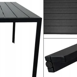 Zestaw mebli stół Allen-ST 150x90C + 6x krzesło Polinka KD czarne