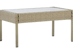 Zestaw ogrodowy 4-osobowy rattan brązowy
