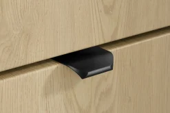 Zestaw OVALIA CREMONA 80 cm Dąb z Umywalką PURE i Słupkiem MDF nowoczesny