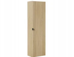 Zestaw OVALIA CREMONA 80 cm Dąb z Umywalką PURE i Słupkiem MDF nowoczesny