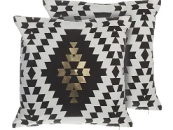 Zestaw 2 poduszki ozdobne 45x45 czarno-biała