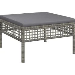 Zestaw wypoczynkowy do ogrodu Szary Technorattan 3x sofa narożna + 2x