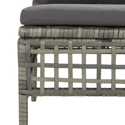 Zestaw wypoczynkowy do ogrodu Szary Technorattan 3x sofa narożna + 2x