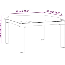 Zestaw wypoczynkowy do ogrodu Czarny Stal narożna + 2x sofa środkowa +