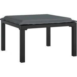 Zestaw wypoczynkowy do ogrodu Czarny Stal narożna + 2x sofa środkowa +