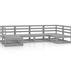 Zestaw wypoczynkowy do ogrodu Szary Drewno sosnowe vidaXL