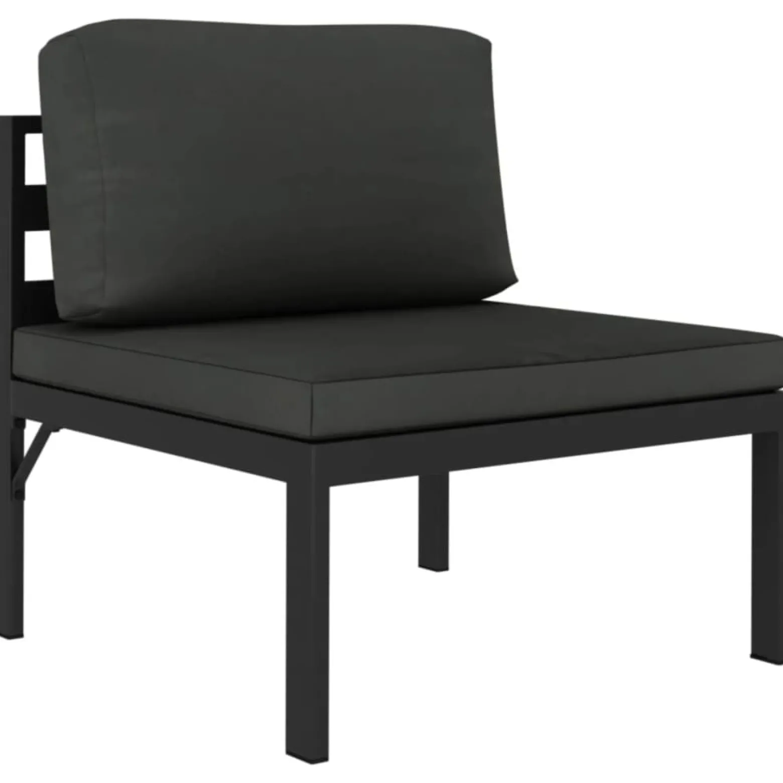 Zestaw wypoczynkowy do ogrodu Antracyt Aluminium 2x hjørne + 2x sofa
