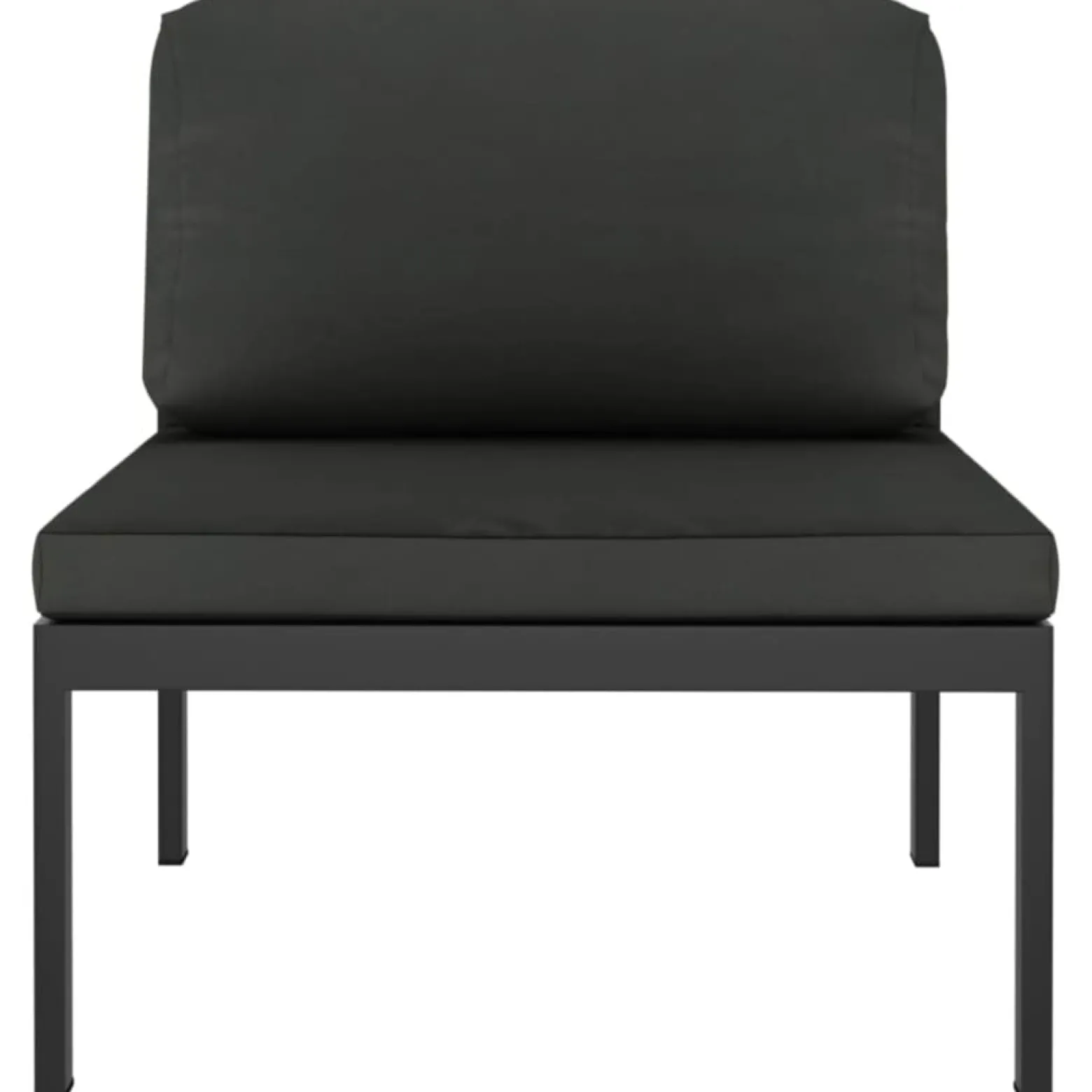 Zestaw wypoczynkowy do ogrodu Antracyt Aluminium 2x hjørne + 2x sofa