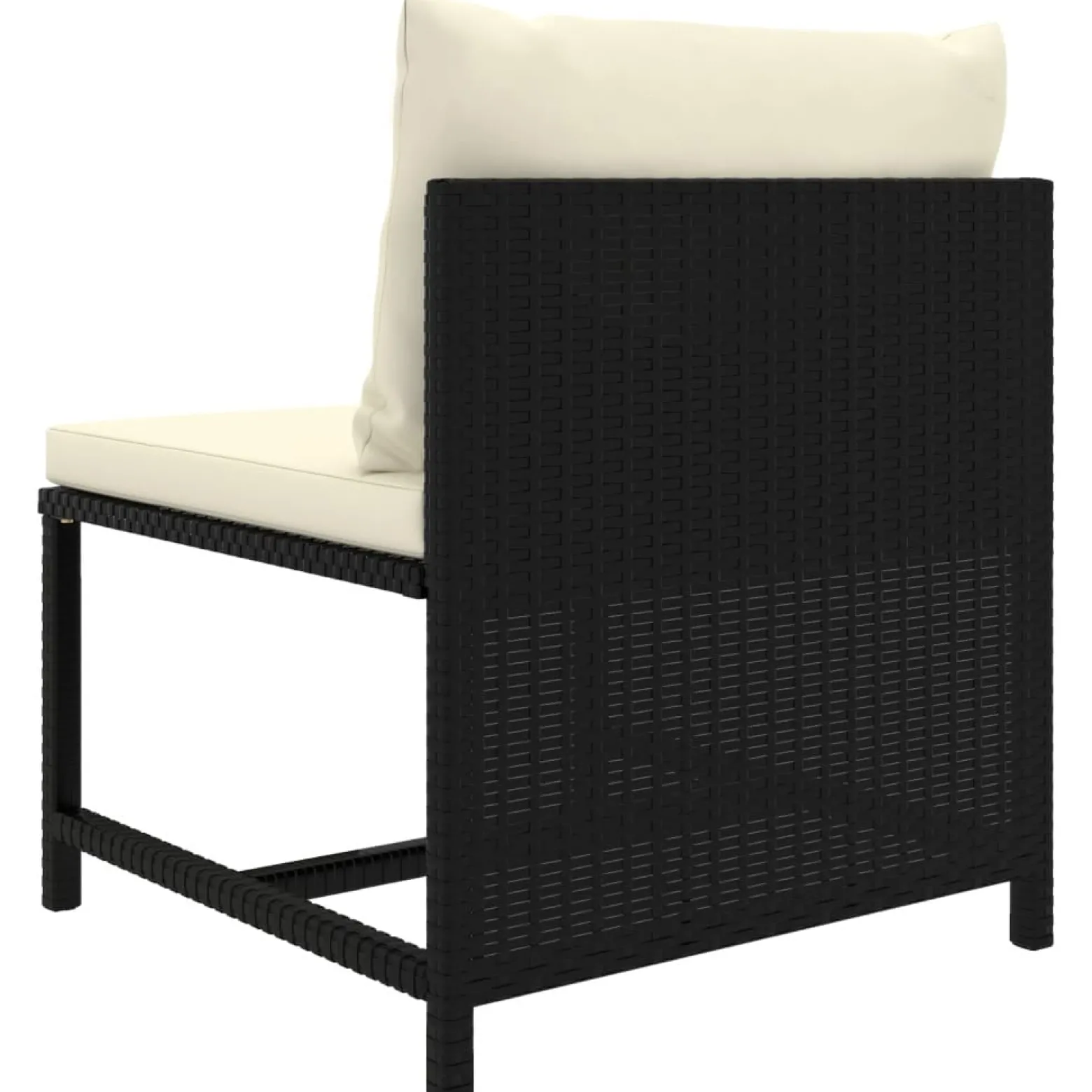 Zestaw wypoczynkowy do ogrodu Czarny Technorattan 3x sofa narożna + 3x