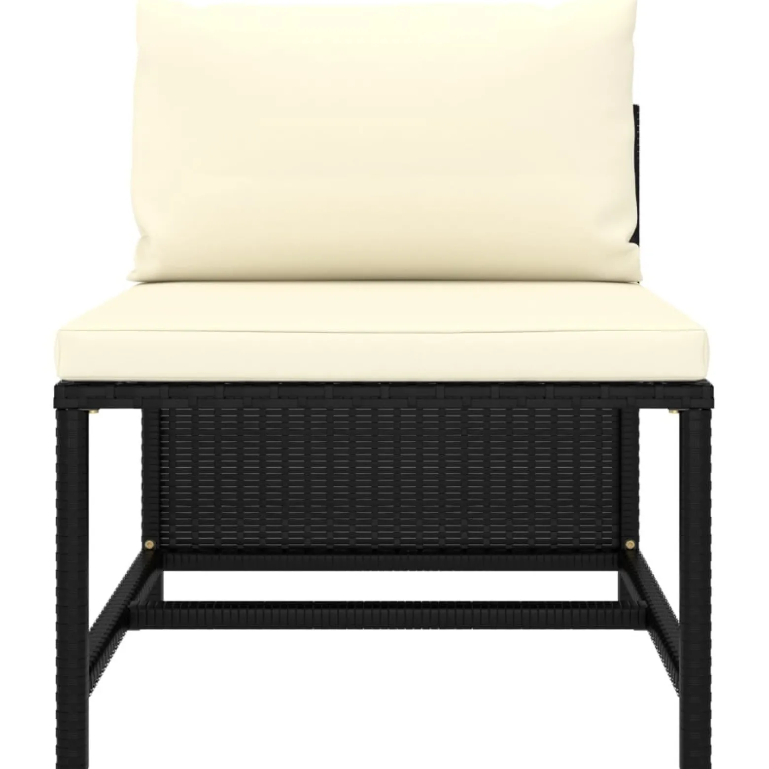 Zestaw wypoczynkowy do ogrodu Czarny Technorattan 3x sofa narożna + 3x