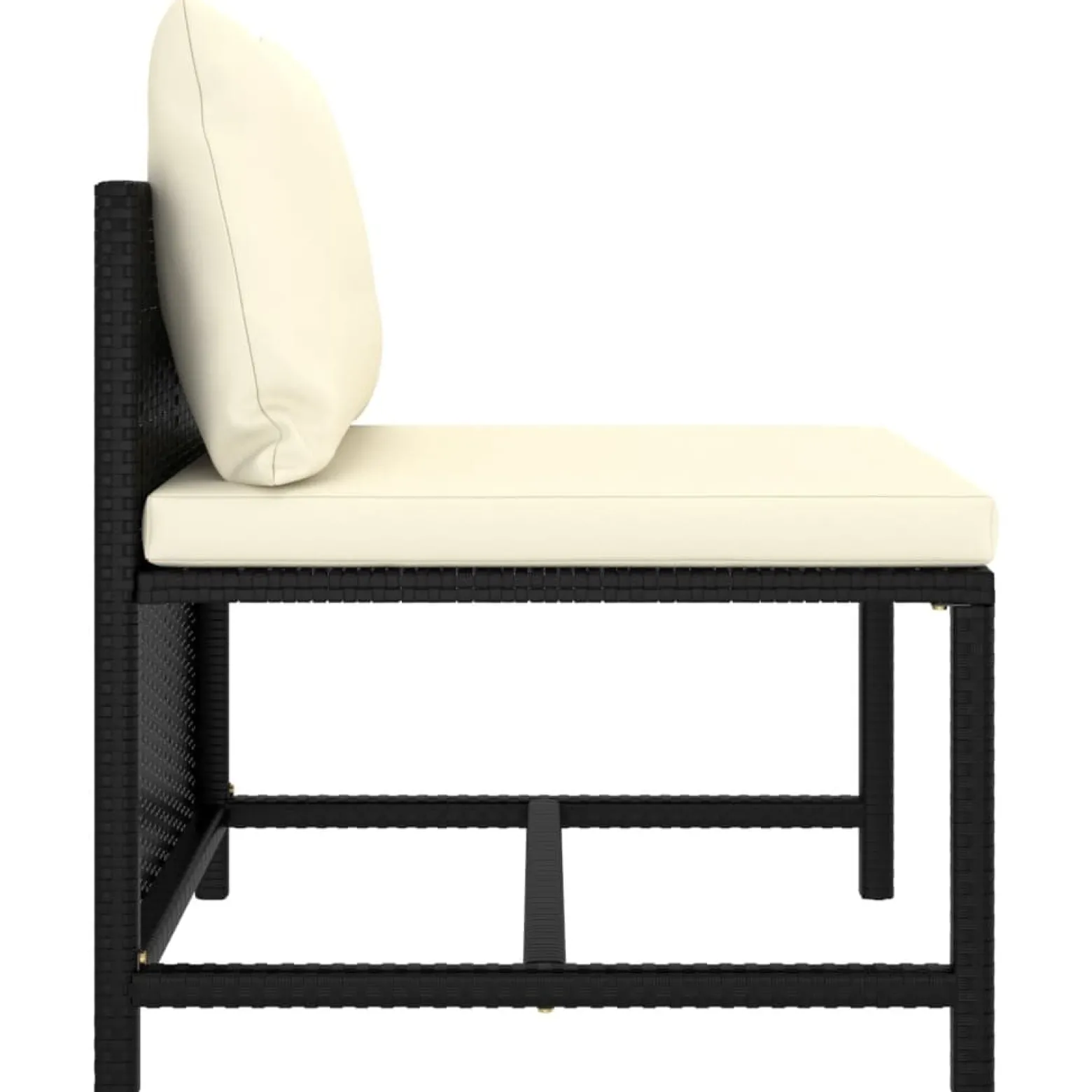 Zestaw wypoczynkowy do ogrodu Czarny Technorattan 3x sofa narożna + 3x