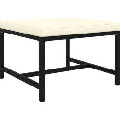 Zestaw wypoczynkowy do ogrodu Czarny Technorattan 3x sofa narożna + 3x