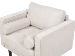 Zestaw wypoczynkowy 4-osobowy sofa fotel beżowy