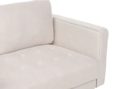Zestaw wypoczynkowy 4-osobowy sofa fotel beżowy