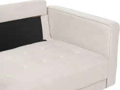 Zestaw wypoczynkowy 4-osobowy sofa fotel beżowy